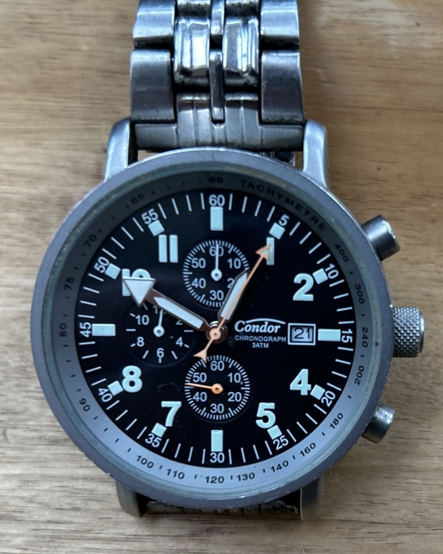 gr. Quartz HAU "Condor" Chronograph, sehr gut erhalten, Werk nicht ünberprüft