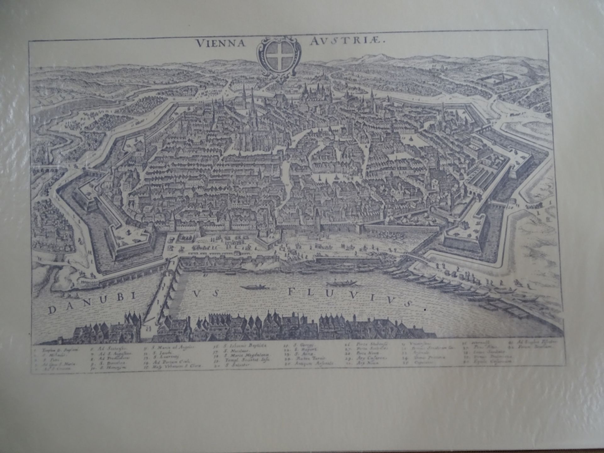 gr. Mappe mit Nachdrucken der schönsten Landkarten und Städteansichten, nummerierte Auflage, gut er - Bild 5 aus 9