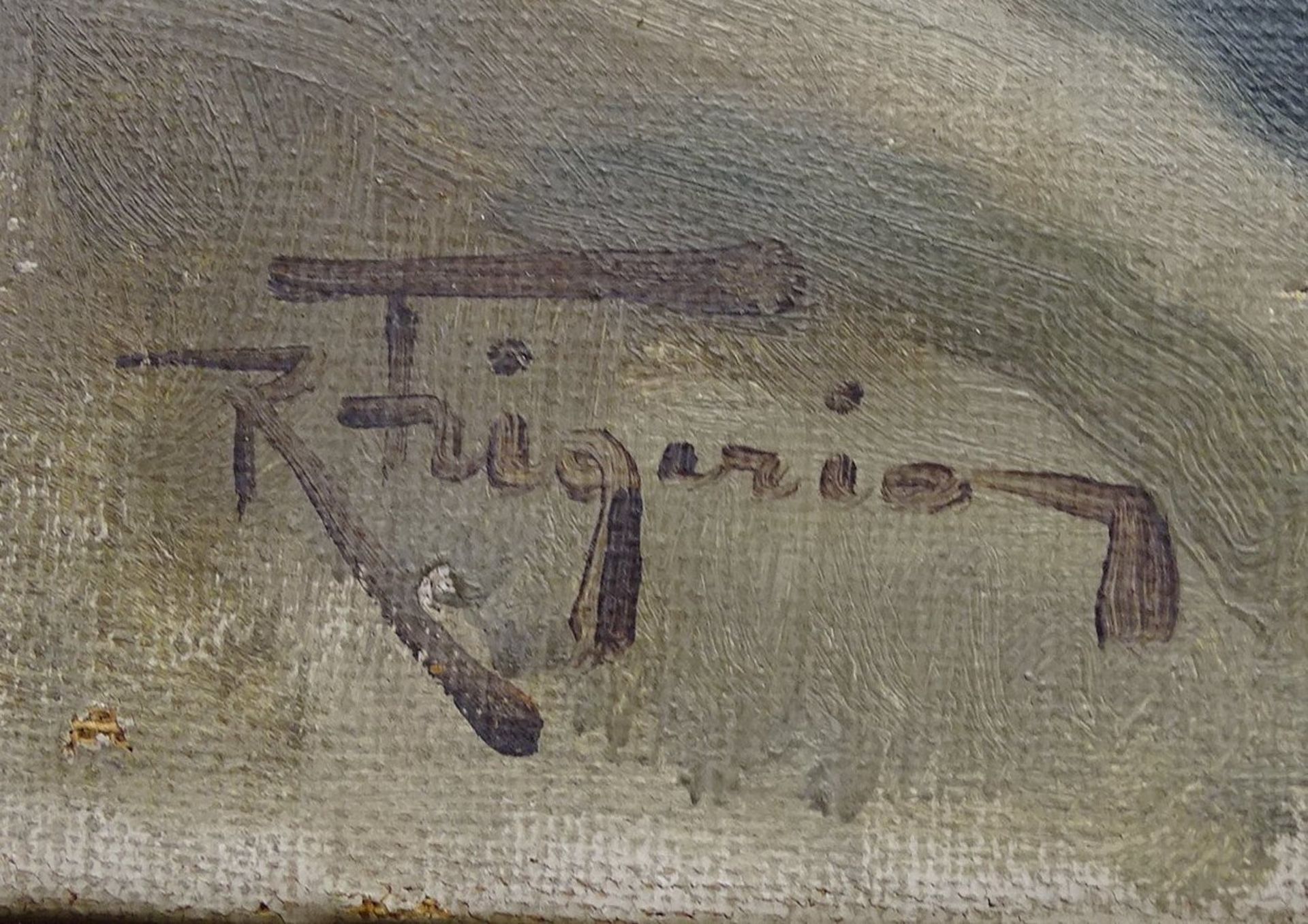 Roberto FIGERIO (XIX) "bärtiger Italiener mit Pfeife", ÖlLeinen, gerahmt, RG 55x47 cm - Bild 4 aus 6