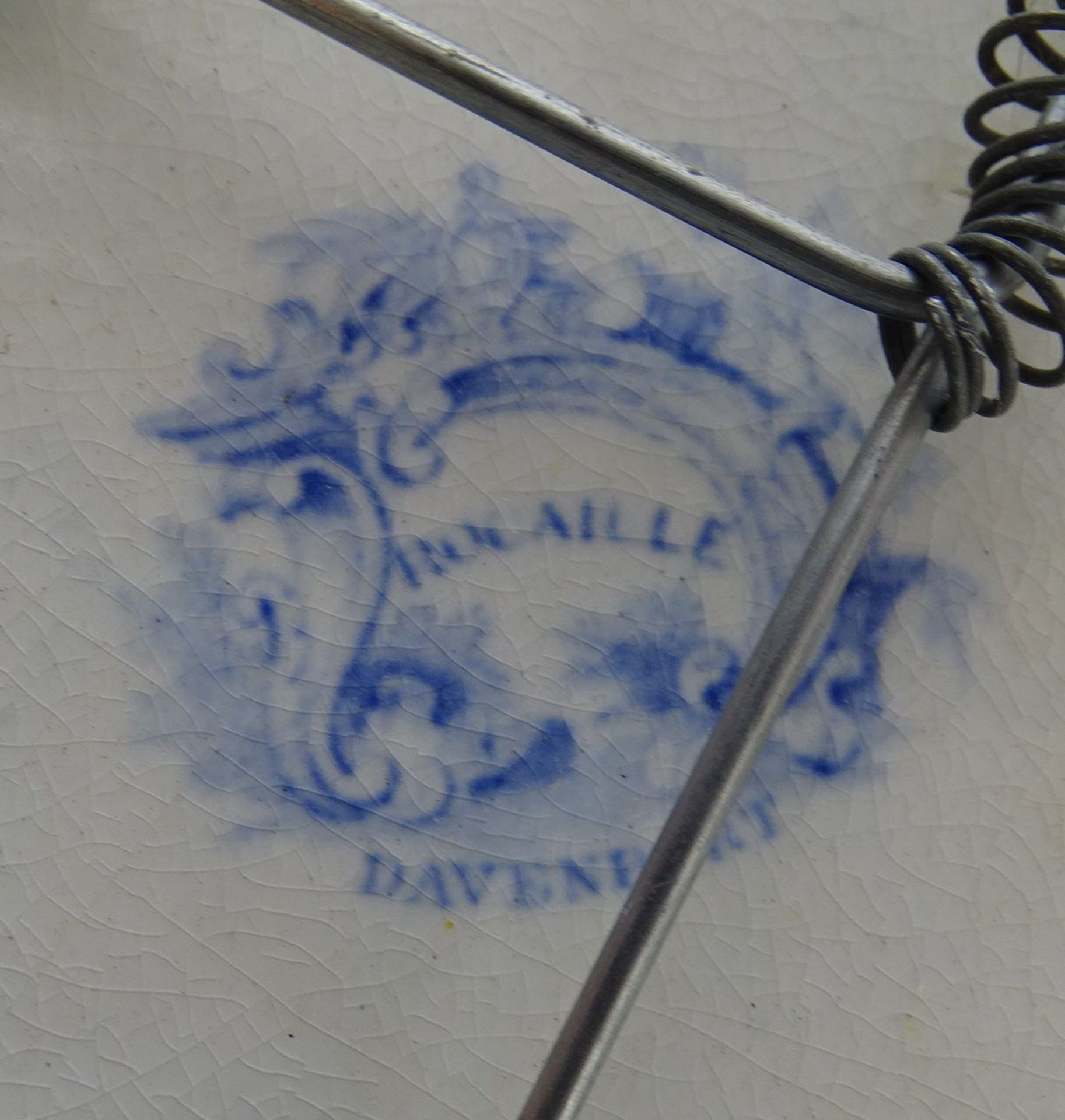 Wandteller "Rocaille" Davenport, blau, D-26 cm - Bild 5 aus 5