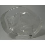 Paperweight "Mats Johansson,Sweden" spielende Katzen, H-12 cm, B-15 cm