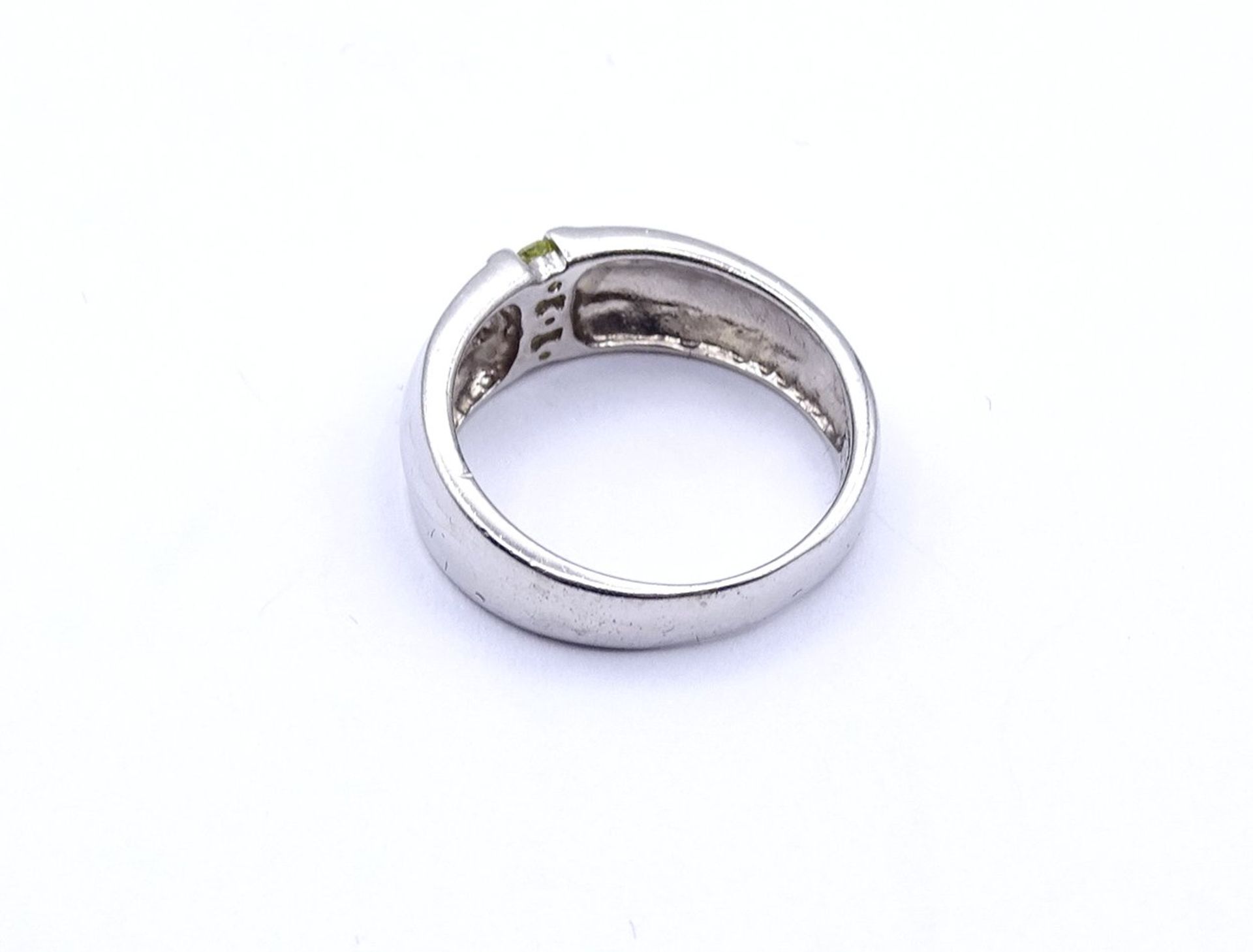 Silberring mit Peridot, Sterlingsilber 925/000, 3,7g., RG 53/54 - Bild 4 aus 4