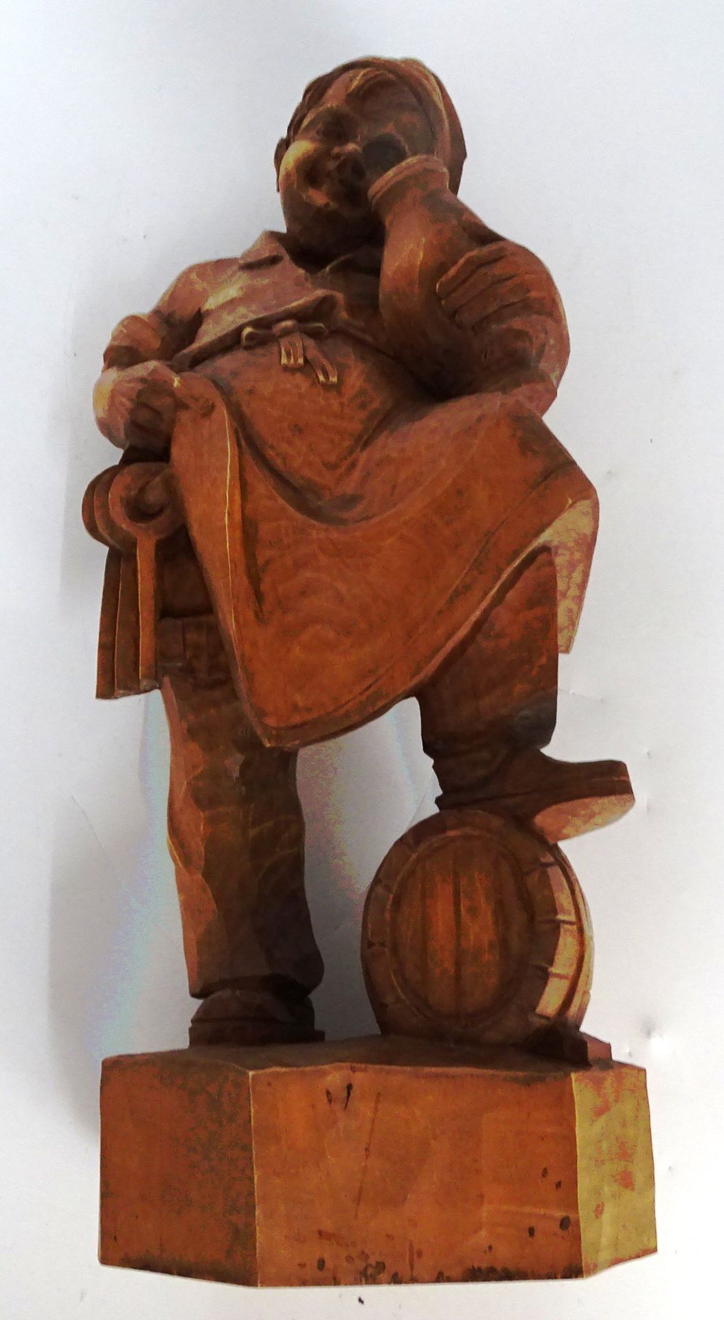 Holzskulptur "Kellermeister", H-47 cm - Bild 5 aus 6