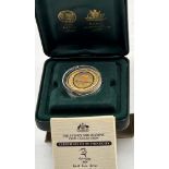 100 Dollars 2000. Elizabeth II, Australien. Polierte Platte , Gold-999-, 10,21 gr., mit Zertifikat