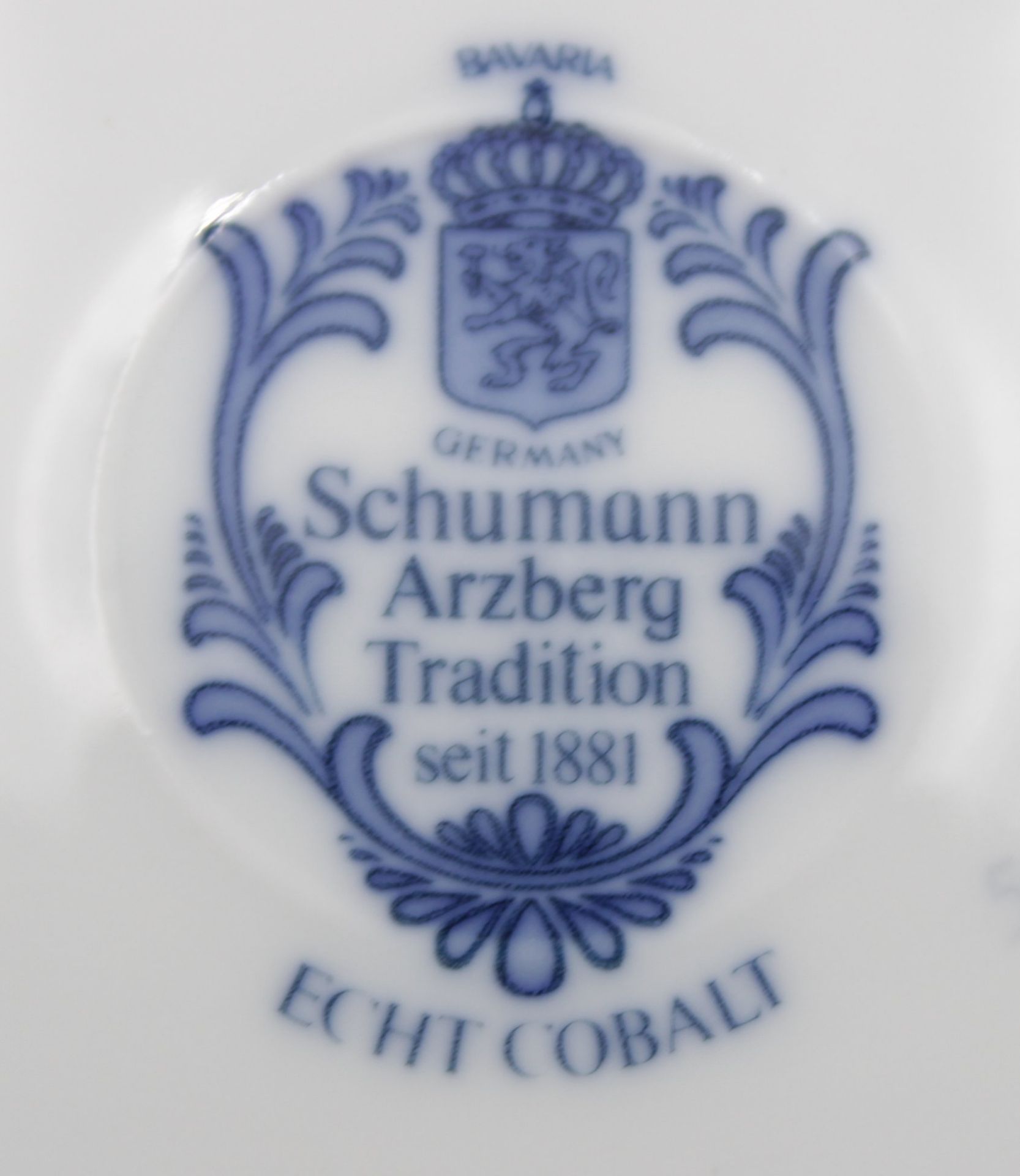 Korbschale, Schumann/Arzberg, Zwiebelmuster, H-4,5cm L-27cm B-19cm. - Image 4 of 4