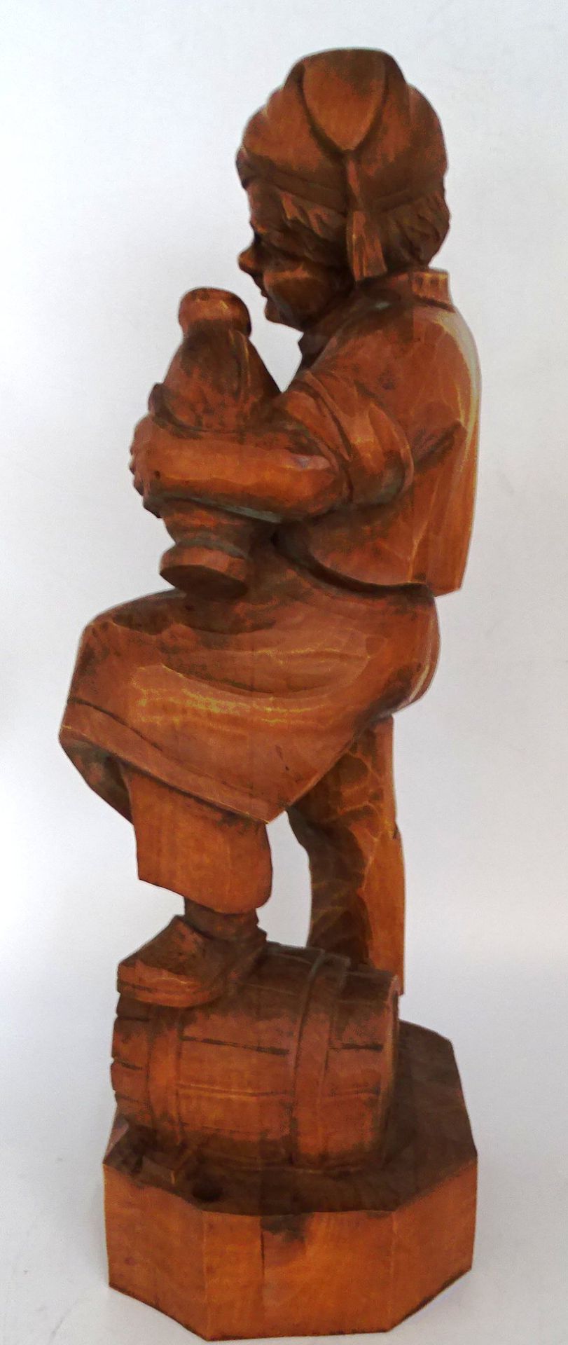 Holzskulptur "Kellermeister", H-47 cm - Bild 3 aus 6