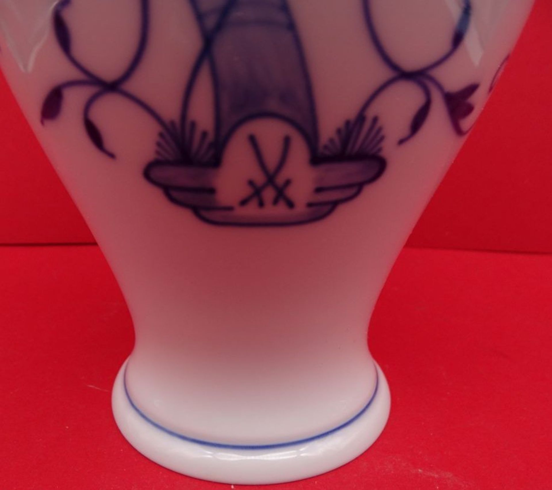 Vase "Meissen" Zwiebelmuster, H-24 cm, 1.Wahl - Bild 5 aus 5