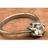 Silberring-925- mit klaren Stein, RG 52, 1,7 gr,