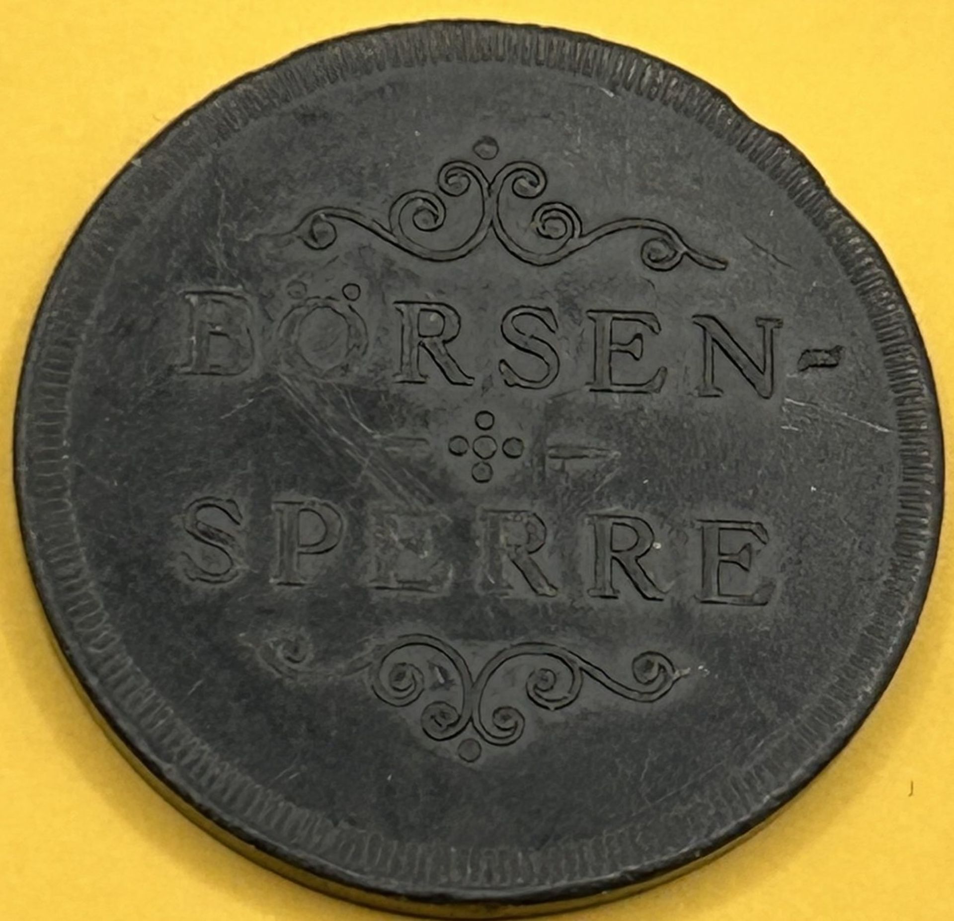Jeton/Marke "Handelskammer Hamburg-Börsen-Sperre" 1891, Kunststoff???, D-28 mm - Image 4 of 4