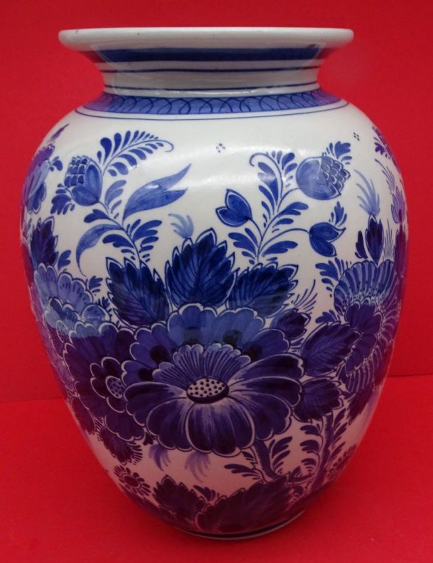 gr. Vase "RAAM" Delft  blau, H- 24 cm, D-16 cm - Bild 2 aus 4