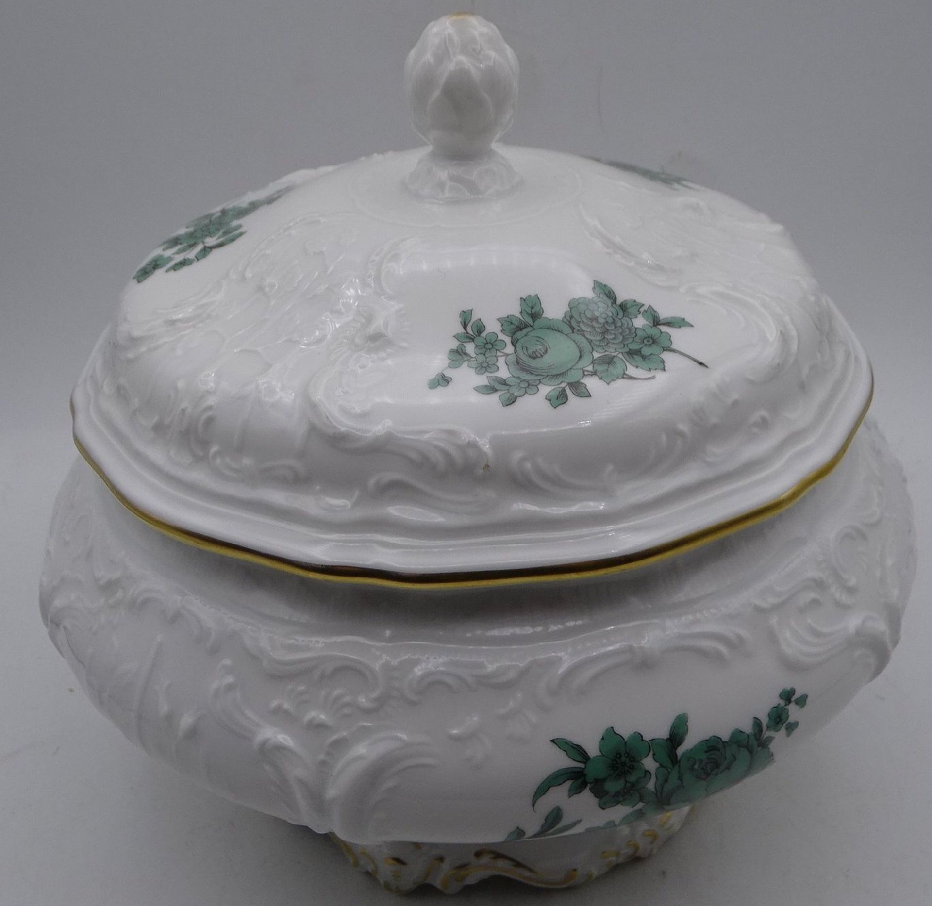 gr. Bonbonniere "Rosenthal" Veeinigte Werkstätten Bremen, Sanssouci, H-15 cm, D-17 cm