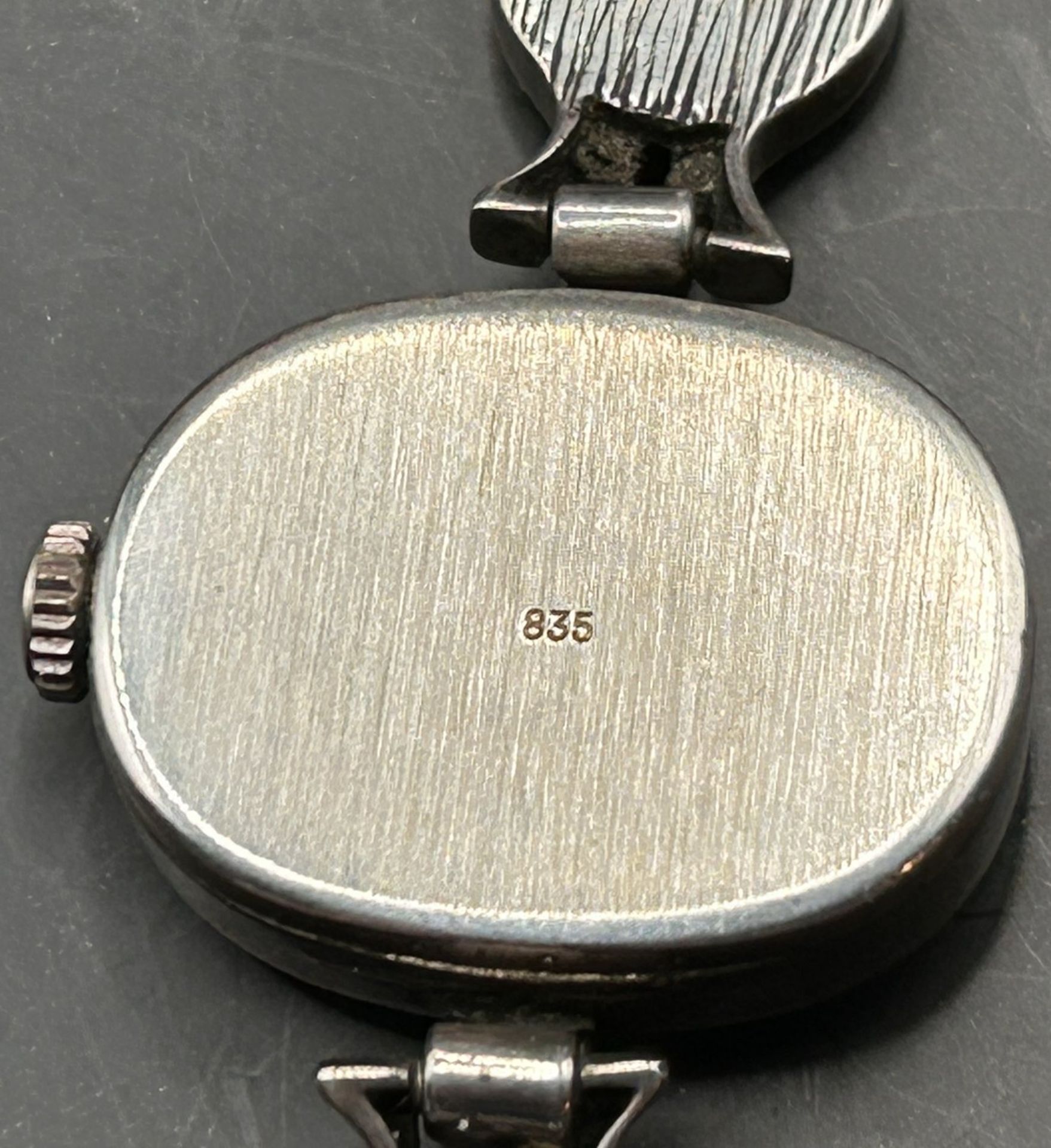 mechan. DAU "Pallas exquisit"Silber-835-, Armband ebenso und mit Onyx Lagensteinen, , Werk läuft, 2 - Bild 5 aus 5