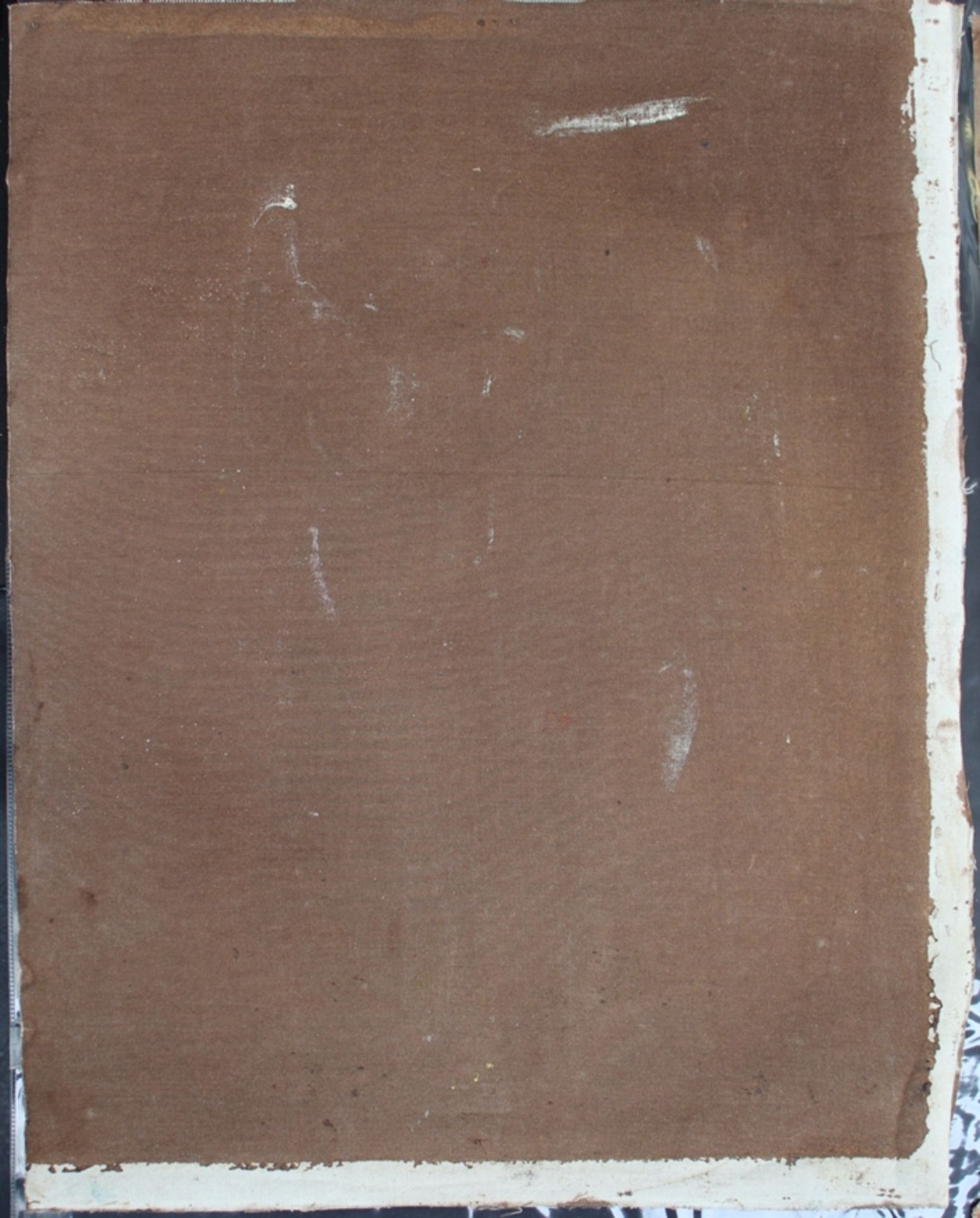 Victor Navarro, christl. Motiv Erzengel, Öl/Leinen, wohl 19.Jhd?,  53x40 cm - Bild 3 aus 3