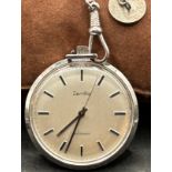 mechan. Frackuhr "Zentra" classic mit Silber-835- Uhrenkette, gut erhalten, Werk läuft