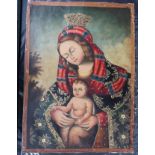 Victor Navarro, christl. Motiv Madonna mit Kind, Öl/Leinen, wohl 19.Jhd?  nicht signiert, 72x53 cm