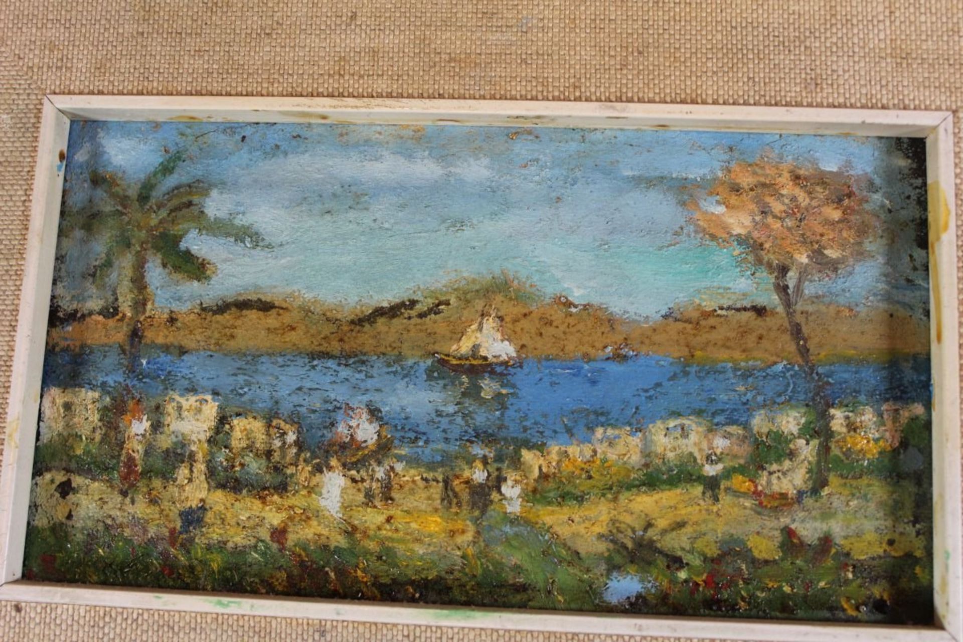 Otto LARSEN (1889-1970) 4xkl. Gemälde mit orientalischen Szenen, alle gerahmt RG ca. 17x25 und      - Bild 5 aus 7