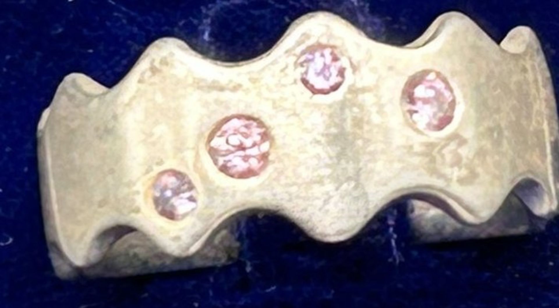 Silberring-925- mit 4 pinken Steinen, RG 56, 6,4 gr - Bild 2 aus 6