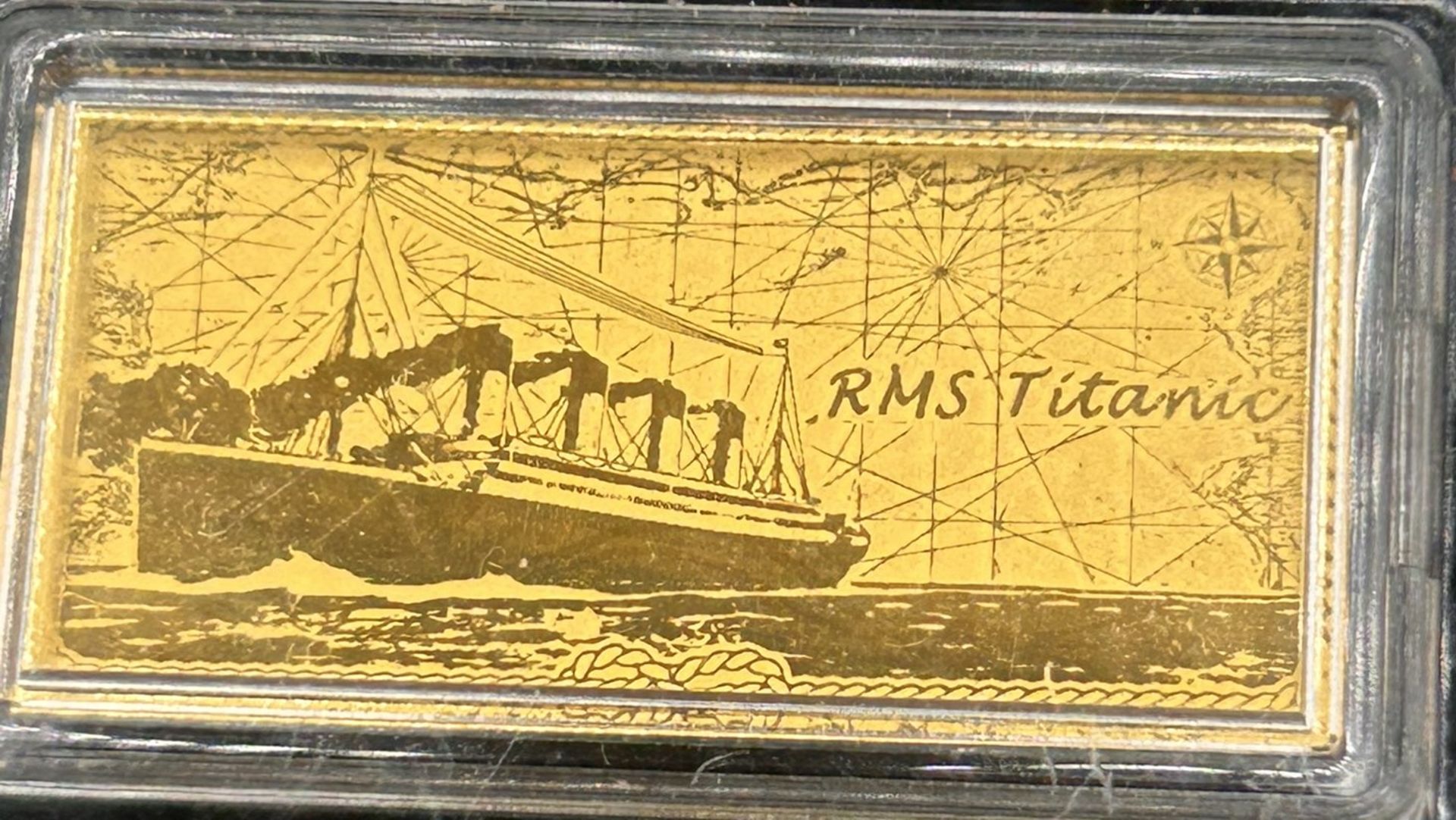 Feingold-999- Medaille "Titanic" 1/200 Unze, mit Zertikat, limitiert in Acryl - Image 2 of 4