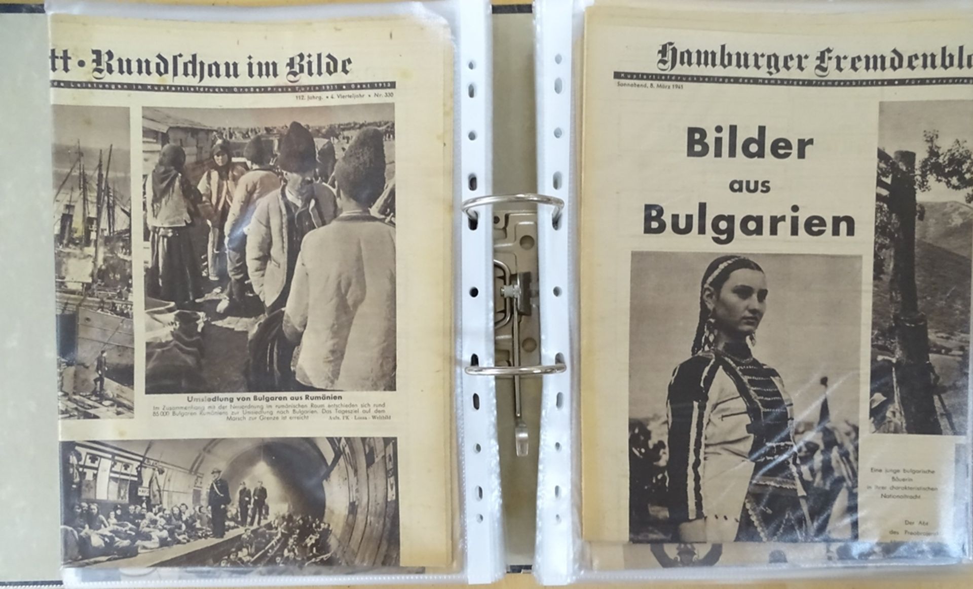 Mappe mit ca. 60 SHüllen  mit Hamburger Titelblätter etc. Zeitungen, der 40- er Jahre, einige wohl  - Bild 5 aus 13