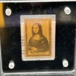 Feingold-999- Medaille "Mona Lisa" 1/200 Unze, mit Zertikat, limitiert in Acryl