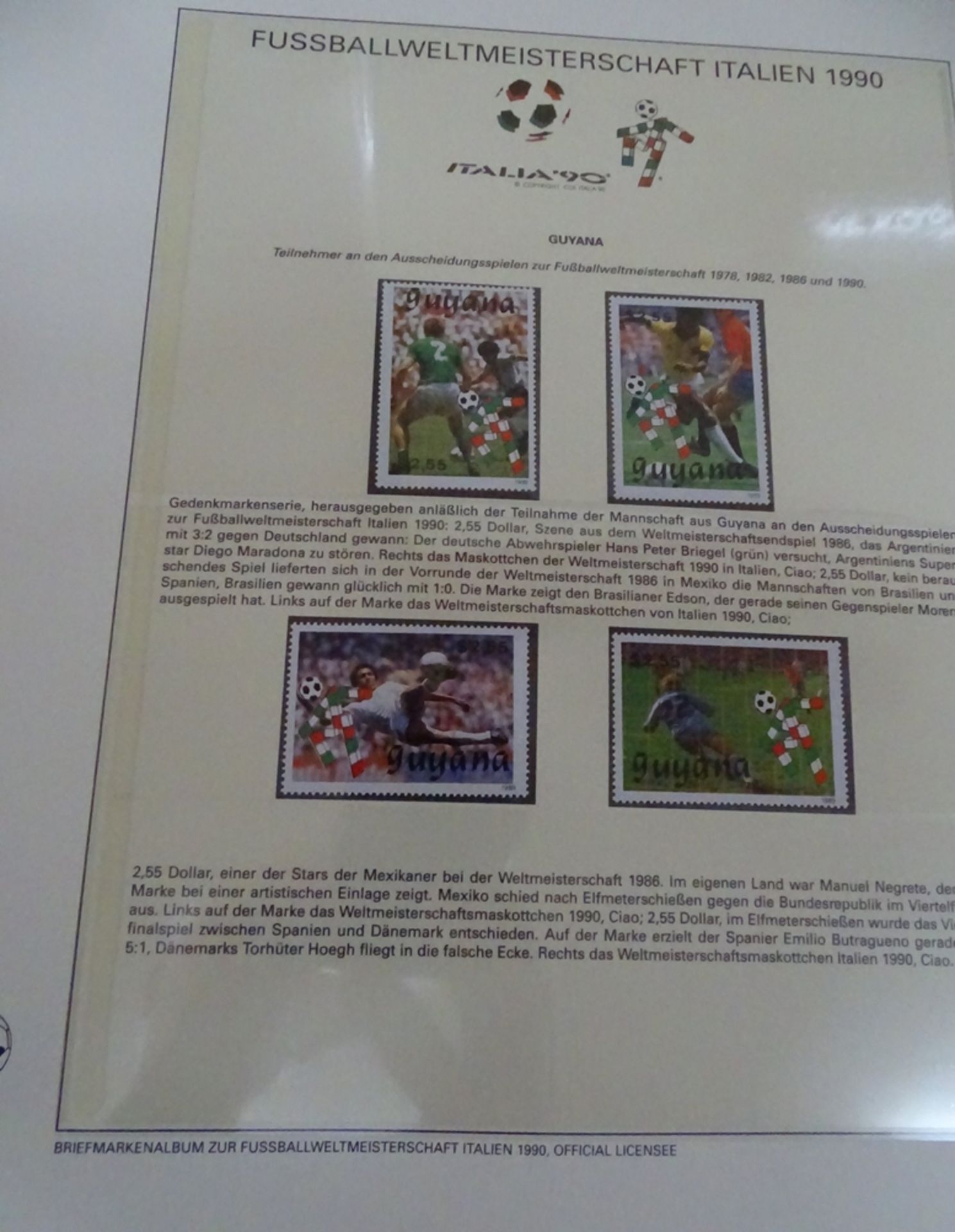 4x lomplette Linbder Ordner  "Italia 90" Briefmarkenalbum zur Fussball- Weltmeisterschaft, official - Bild 3 aus 13