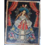 Victor Navarro, christl. Motiv Madonna mit Kind, Öl/Leinen, wohl 19.Jhd?, ca. 51x40 cm