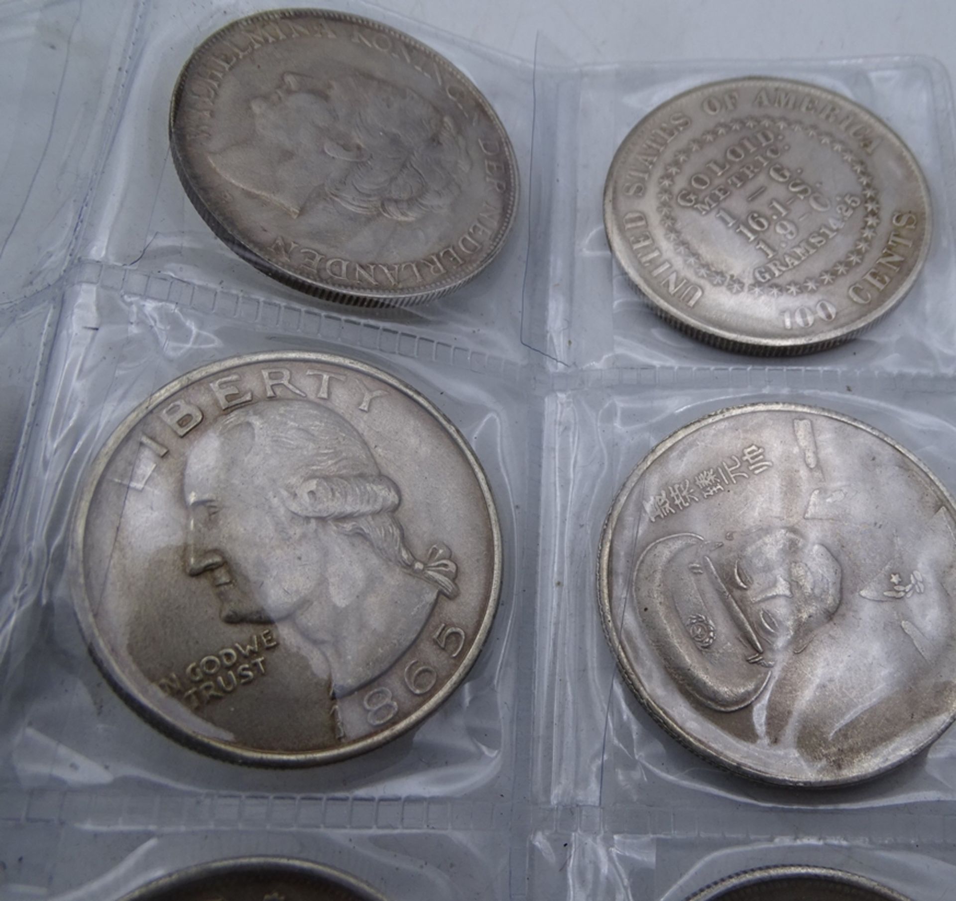 11x alte Silbermünzen-Kopien, Dollar, Rubel, Gulden, keines ist aus Silber, alle Fakes und versilbe - Bild 4 aus 8