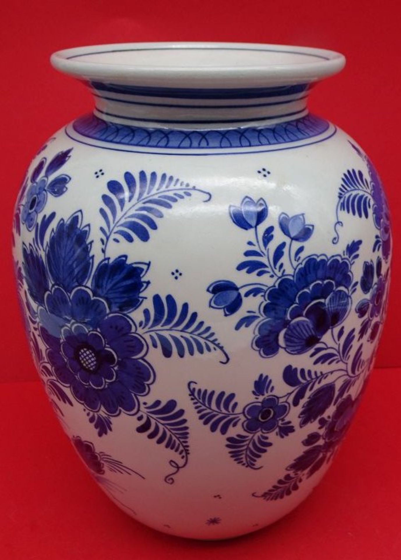 gr. Vase "RAAM" Delft  blau, H- 24 cm, D-16 cm - Bild 3 aus 4