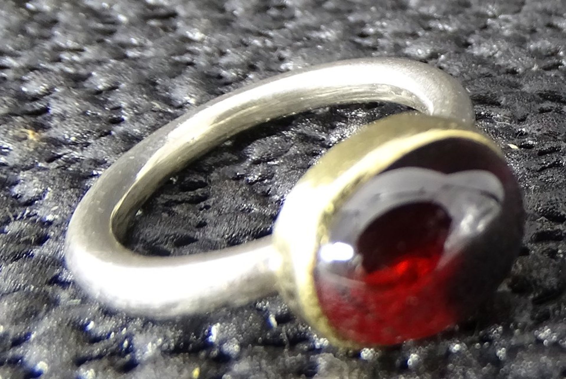 Silberring-925- mit roten Stein, RG 56, 8,1 gr. - Image 4 of 4