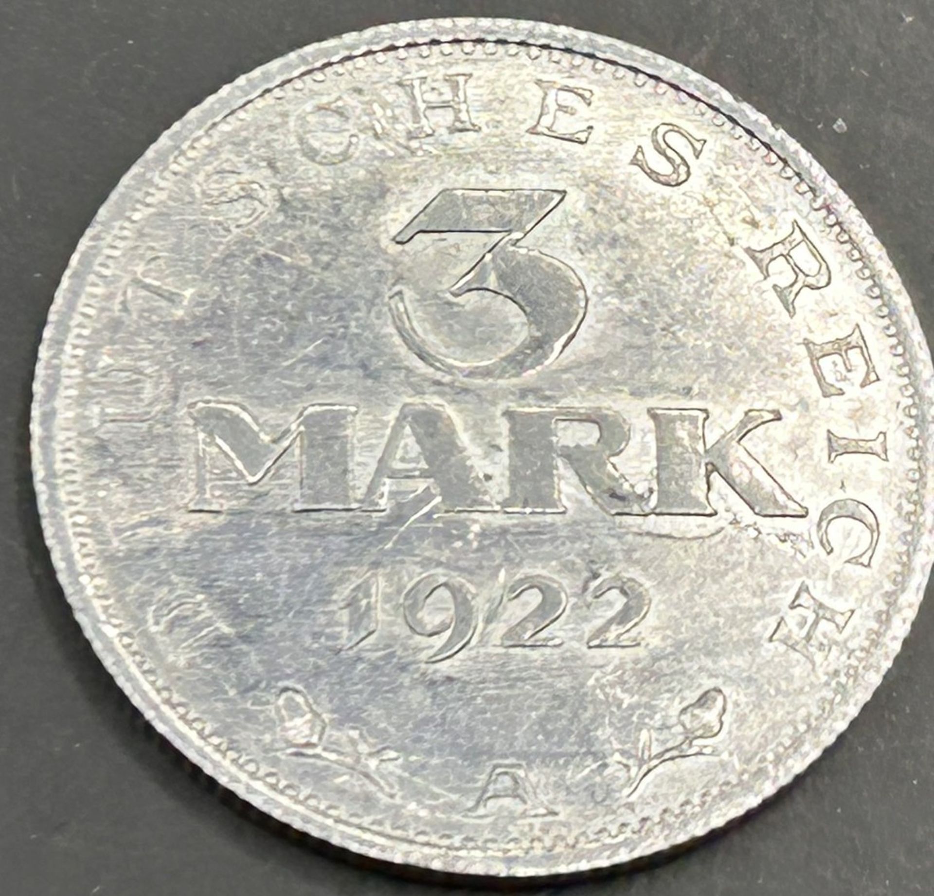 3 Mark, Deutsches Reich 1922, Aluminium