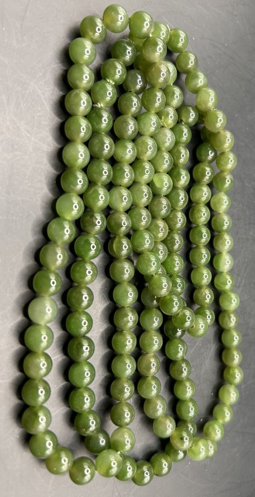 lange Jade Halskette, endlos 50 (100) cm