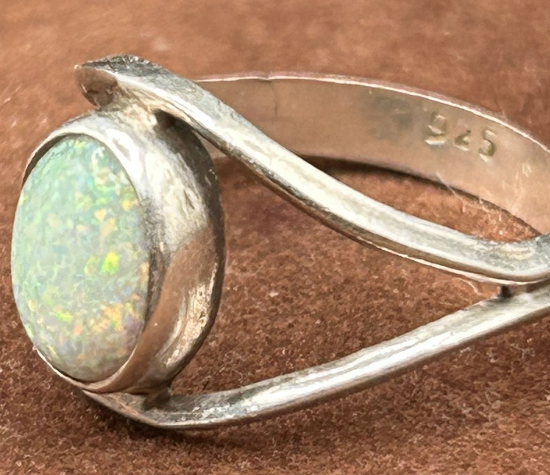 Silberring-925- mit Opal, 1,8 gr., RG 53 - Bild 2 aus 3