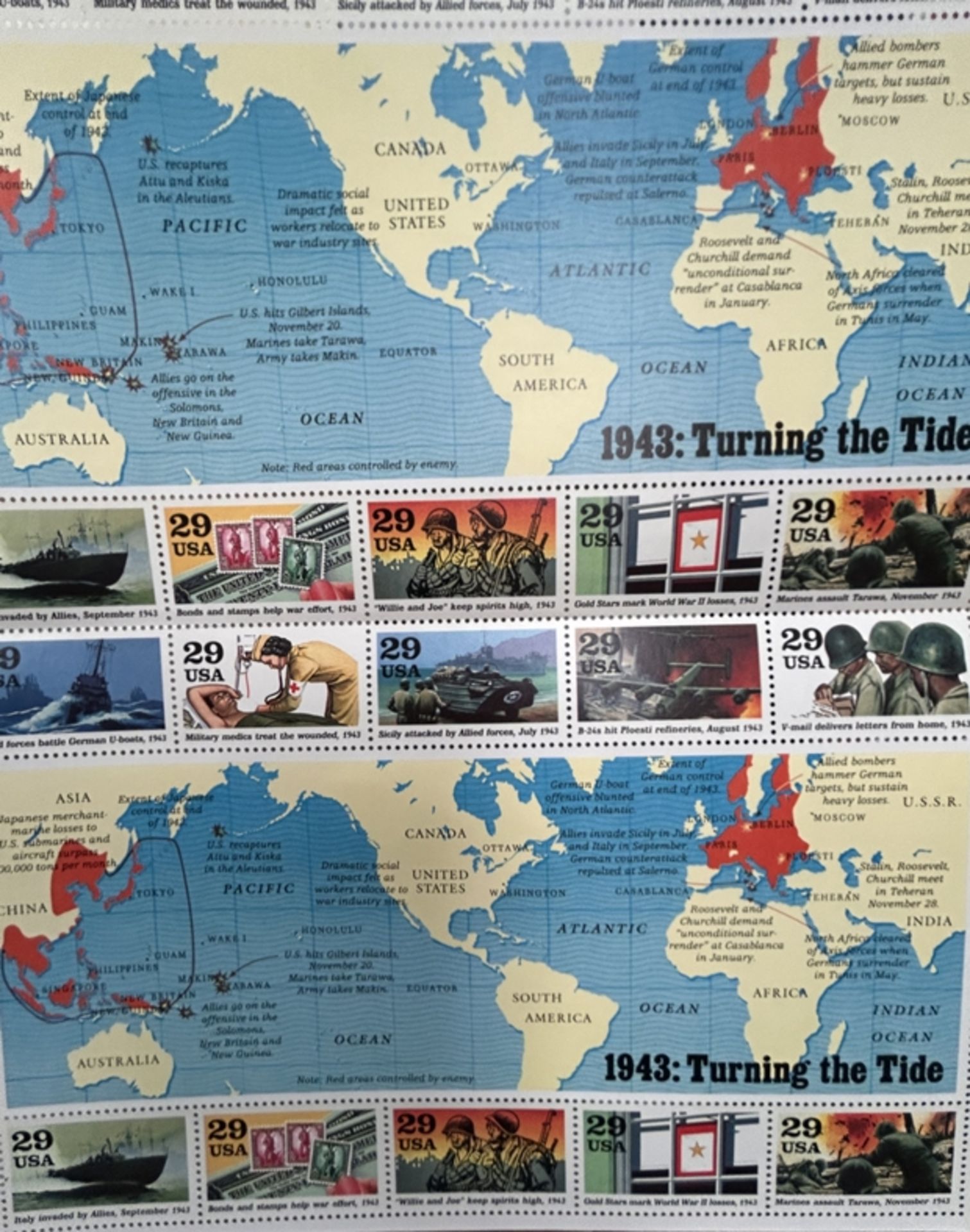 WWII Remembered 1942: Into the Battle Mint Set, neuwertig, Briefmarken noch orig. verpackt - Bild 8 aus 11