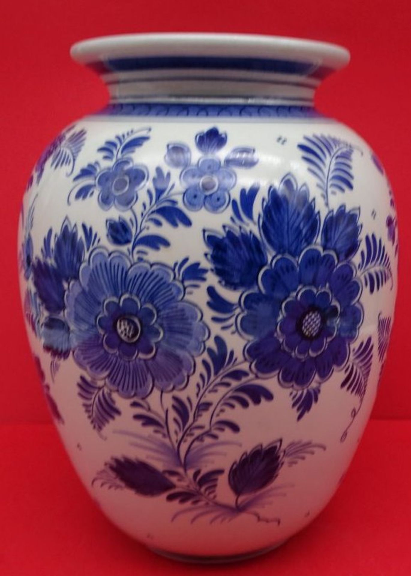 gr. Vase "RAAM" Delft blau, H- 24 cm, D-16 cm