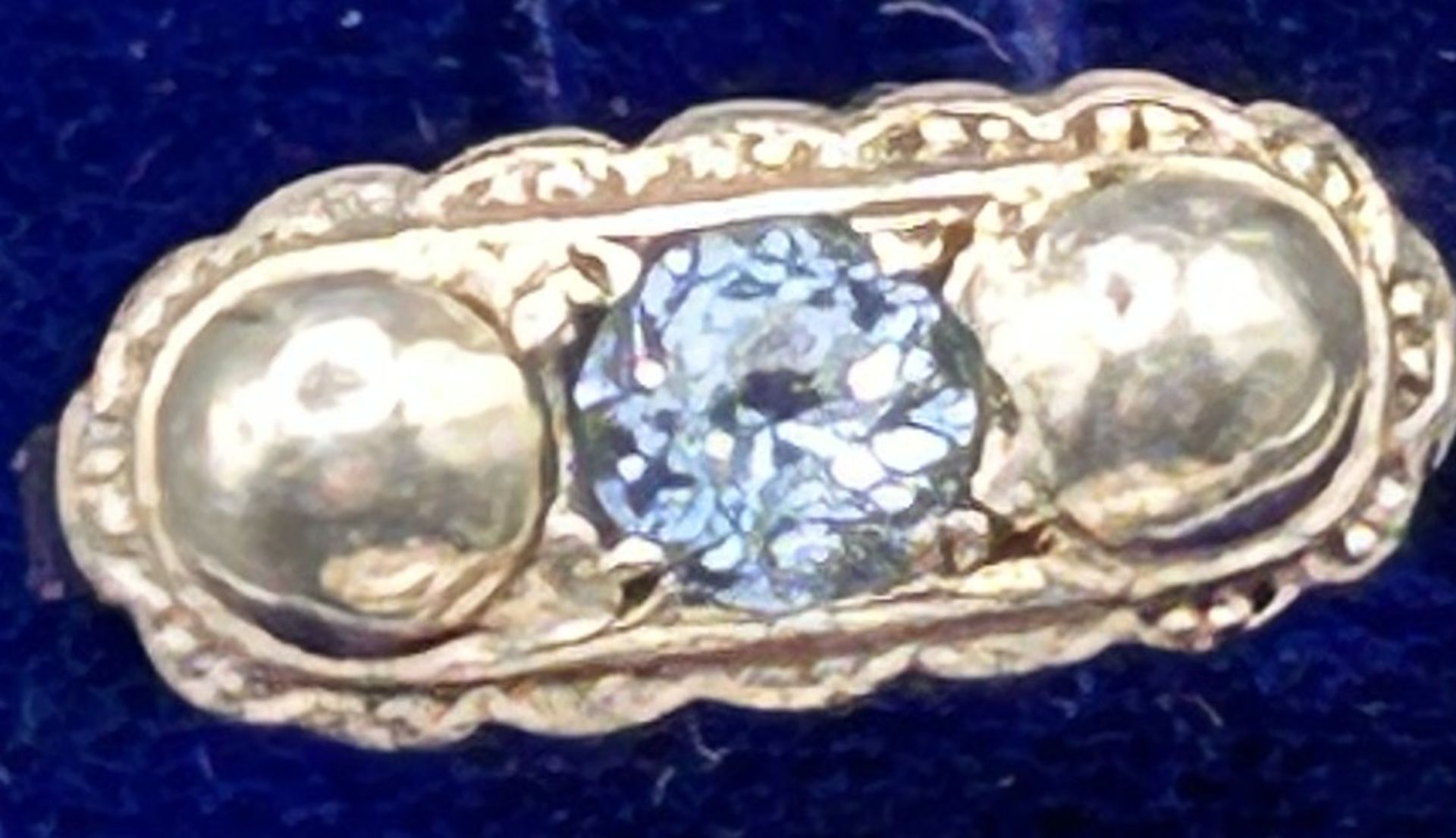 Silberring-935-, hellblauer Stein, 2,9 gr., RG 52 - Bild 2 aus 3