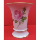 kl. Vase "Meissen" Rote Rose, 1.Wahl, H-9,5 cm