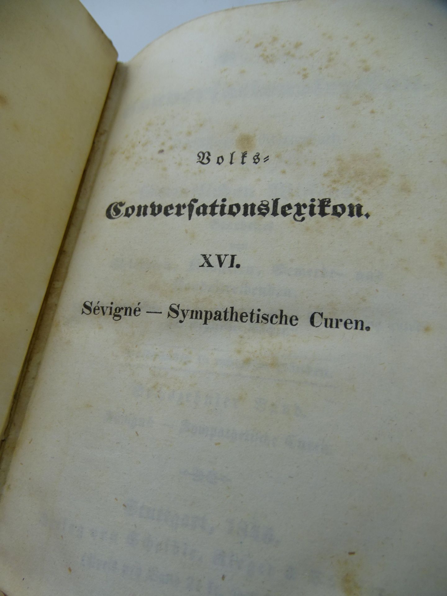 5 Bände Conservations-Lexicon,  1844, Lederrücken tw. beschädigt, 13,5x9 cm - Bild 4 aus 9