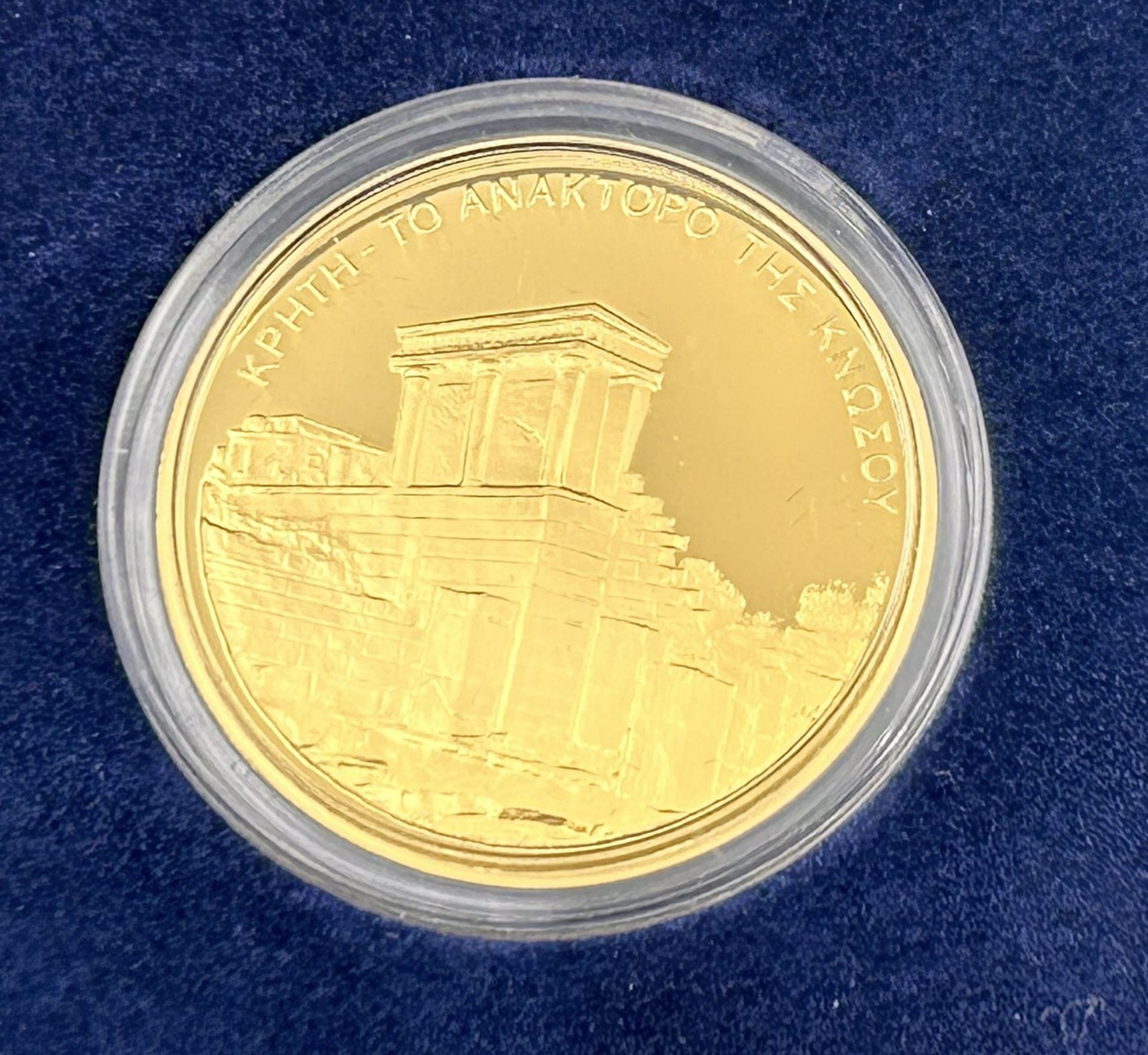 100 Euro Gold-999-, Athen 2004 Griechenland,polierte Platte,  Boxed mit polierter Platte, 10 gr. - Bild 2 aus 5