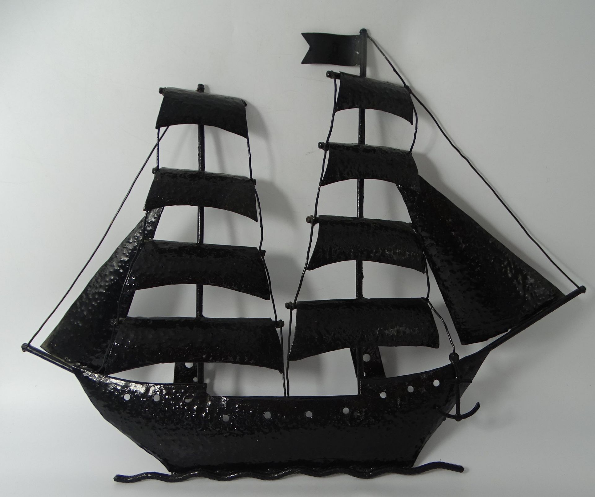 Schmiedeeisen-Segelschiff zum Anschrauben, H-40 cm, L-60 cm