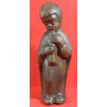 Terrakotta-Figur eines flötespielenden Jungen, H-22 cm