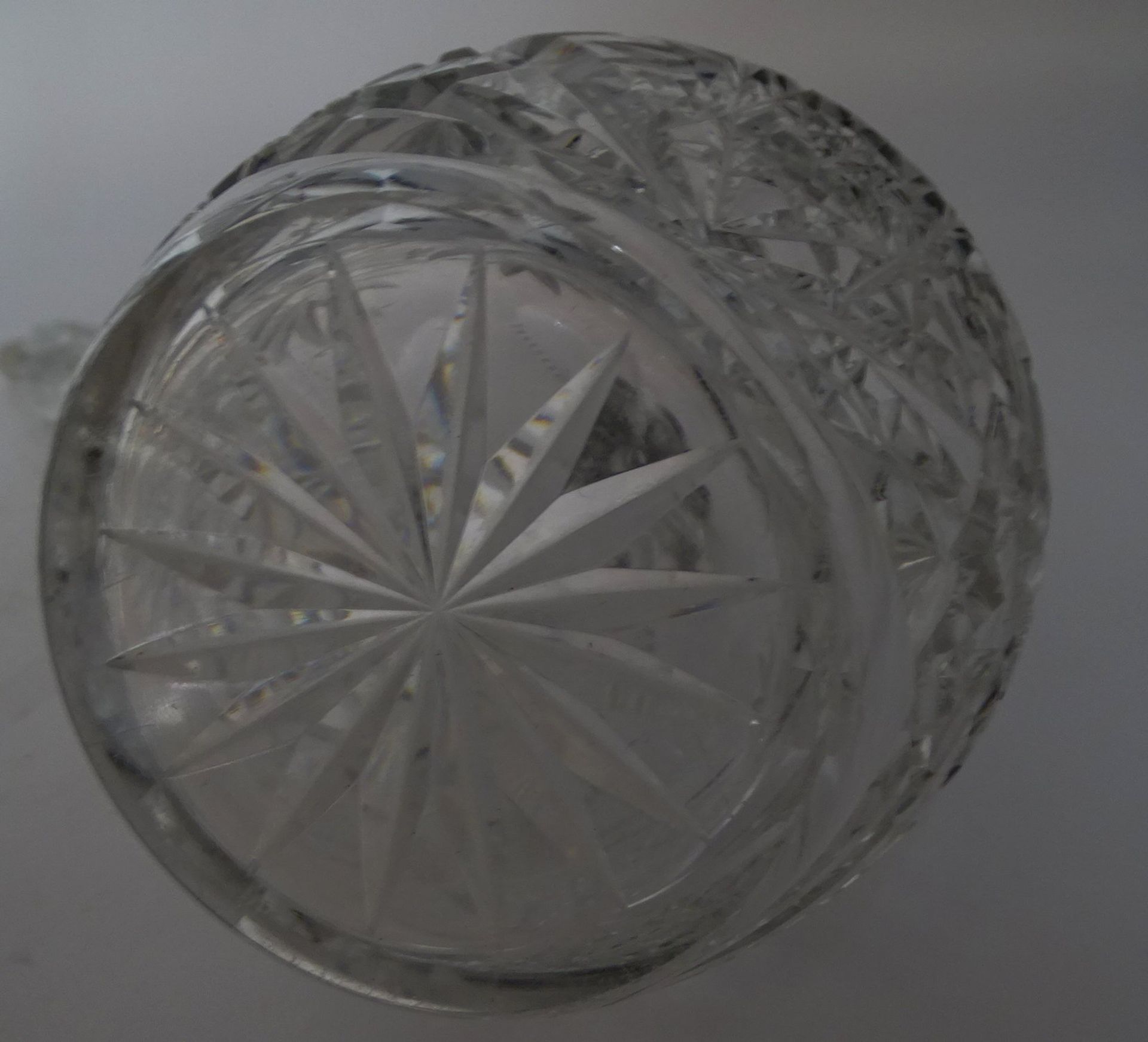 Kristallkaraffe mit Silberhals-800-, H-30 cm - Bild 4 aus 5