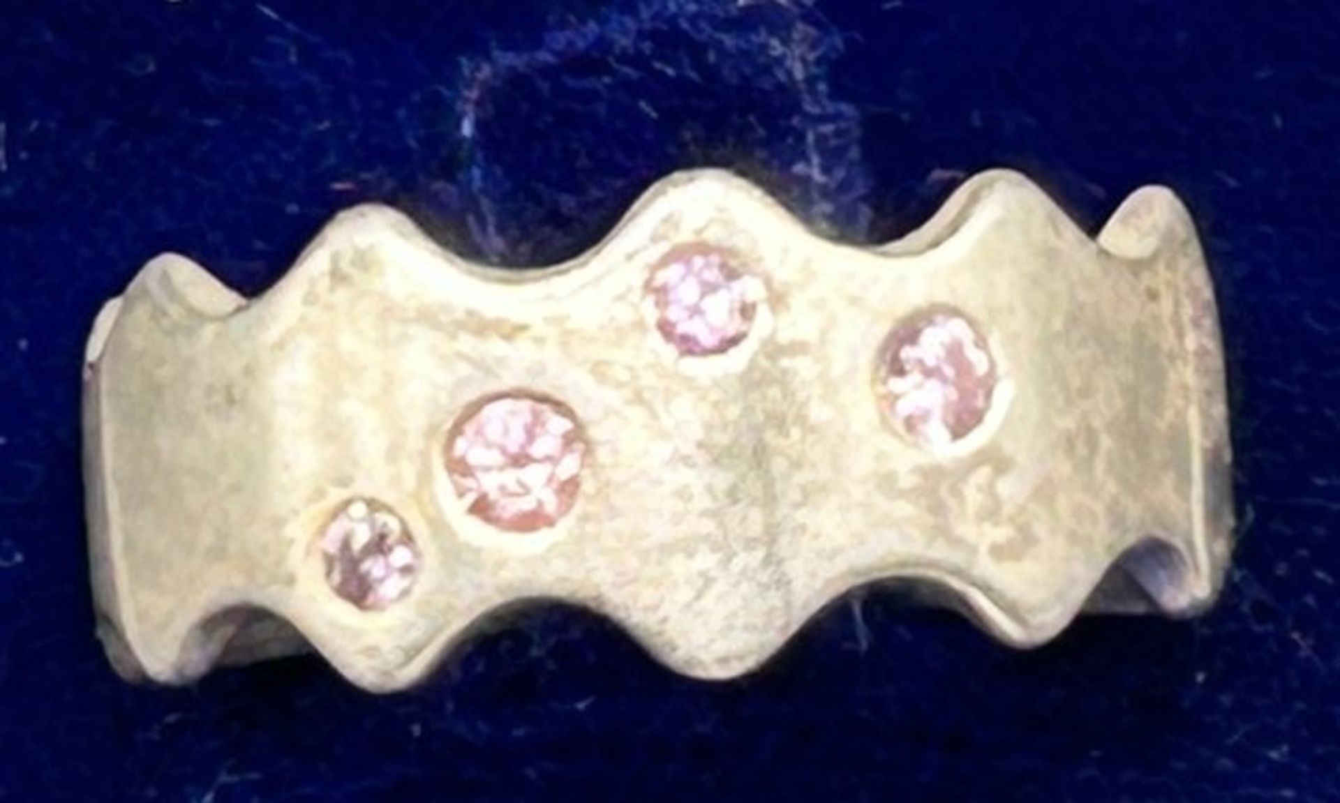 Silberring-925- mit 4 pinken Steinen, RG 56, 6,4 gr - Bild 4 aus 6