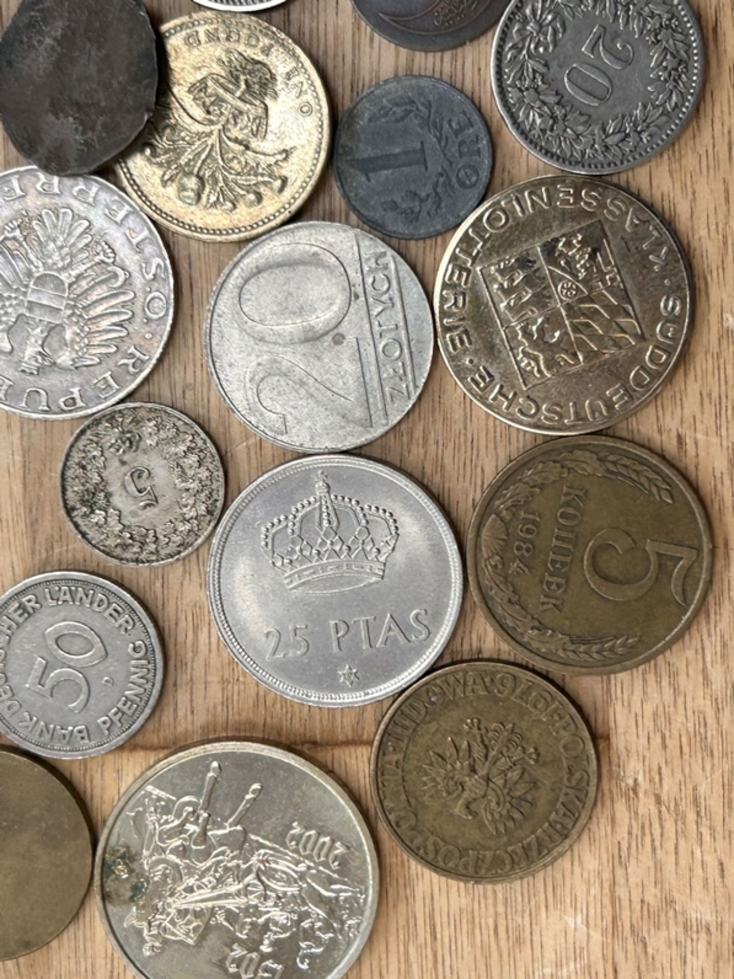 75xdiv. Kleinmünzen, tw. älter, unsortiert, ungeprüft, dabei einige alte chinesische Münzen? - Bild 21 aus 21