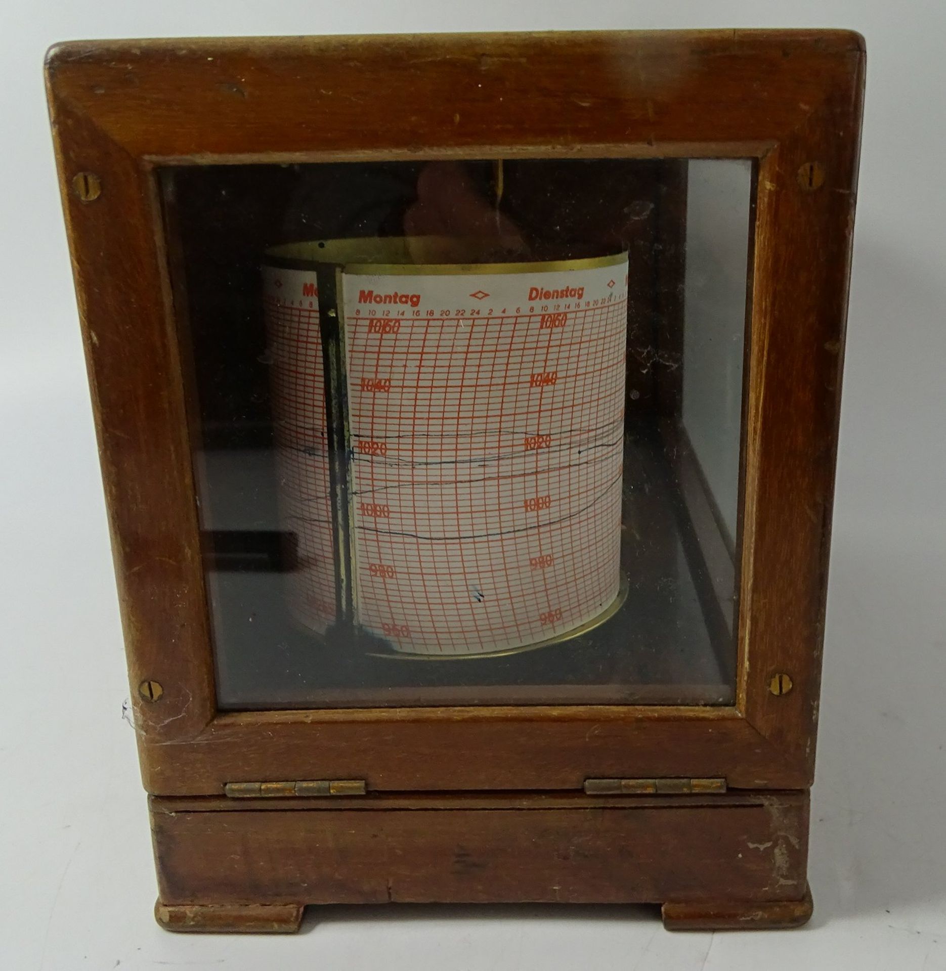 Hygrometer in Holzkasten, H-20 cm, 31x15 cm - Bild 3 aus 5