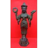 Bronze-Gottheit, China/Tibet?, H-23 cm