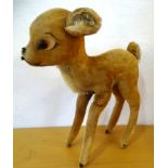 gr. Steiff Bambi, Samt, nur Knopf, H-21 cm, bespielt