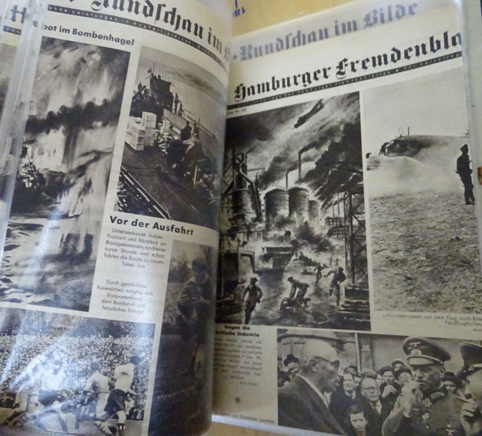 Mappe mit ca. 60 SHüllen mit Hamburger Titelblätter etc. Zeitungen, der 40- er Jahre, einige wohl - Image 12 of 13