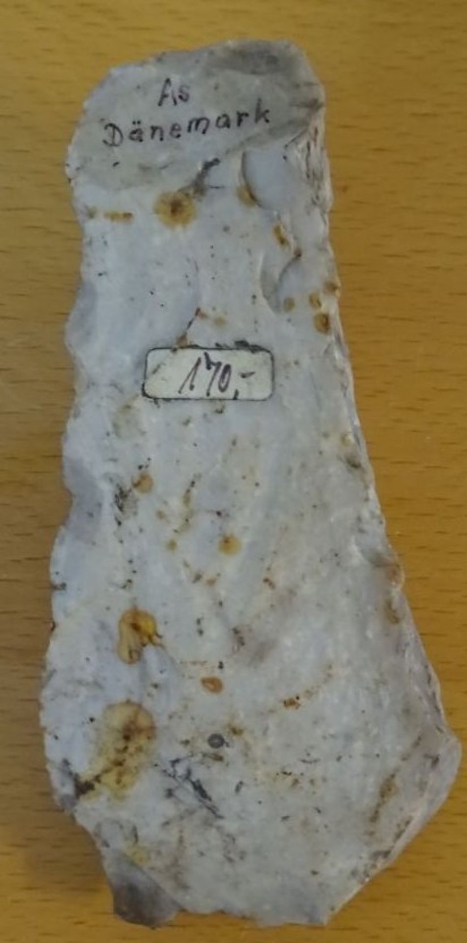 Faustkeil, Mineral-Quartz?, Fundort Dänemark, 15x6 cm - Bild 3 aus 4