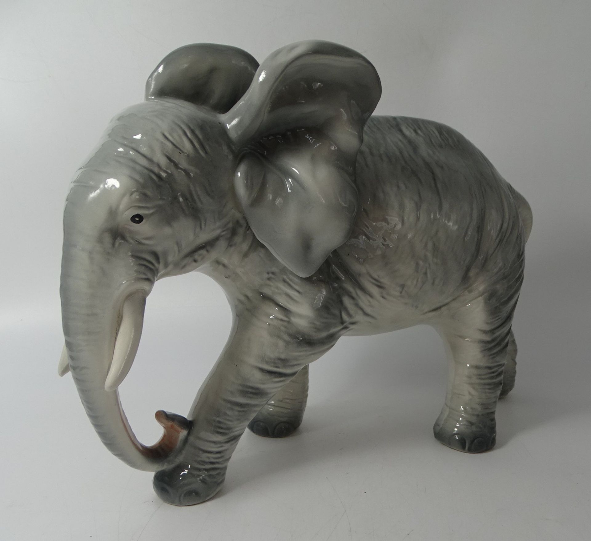 grosser Keramik Elefant, H-25 cm, L-35 cm - Bild 2 aus 4