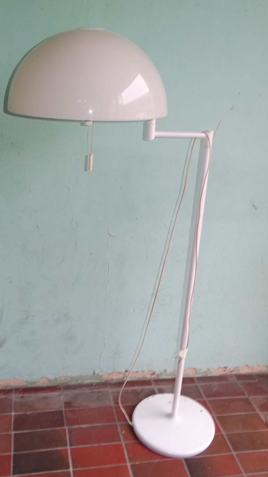 Designer Pilz Lampe, Swisslamp, schwenkbar, Kunststoffca. 150 cmschirm, H-